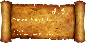 Augner Vaszilia névjegykártya